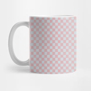 Wonky Checkerboard, Pink and Blue Mug